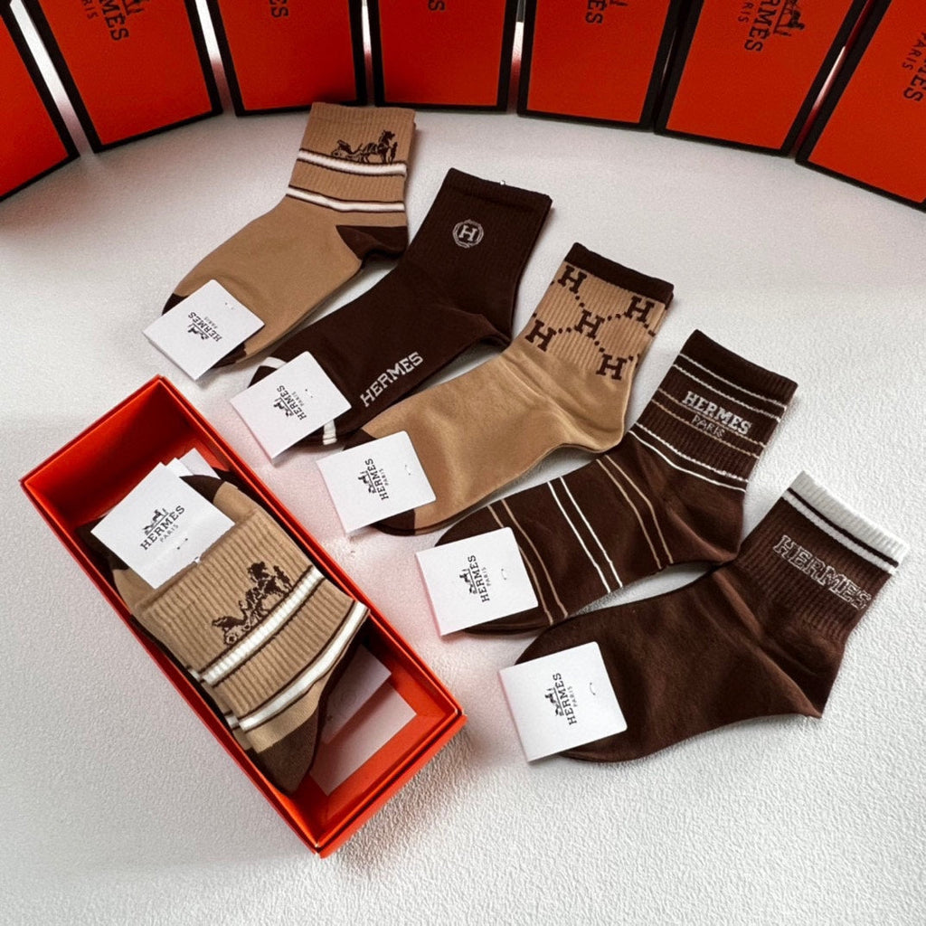 HERMES LOW-CUT SOCKS 391868 (1 BOX)