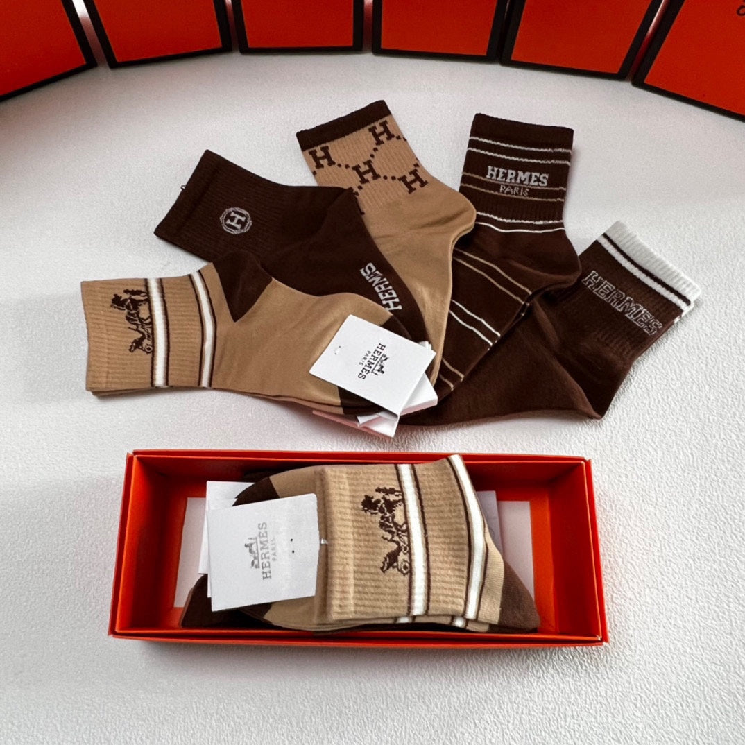 HERMES LOW-CUT SOCKS 391868 (1 BOX)