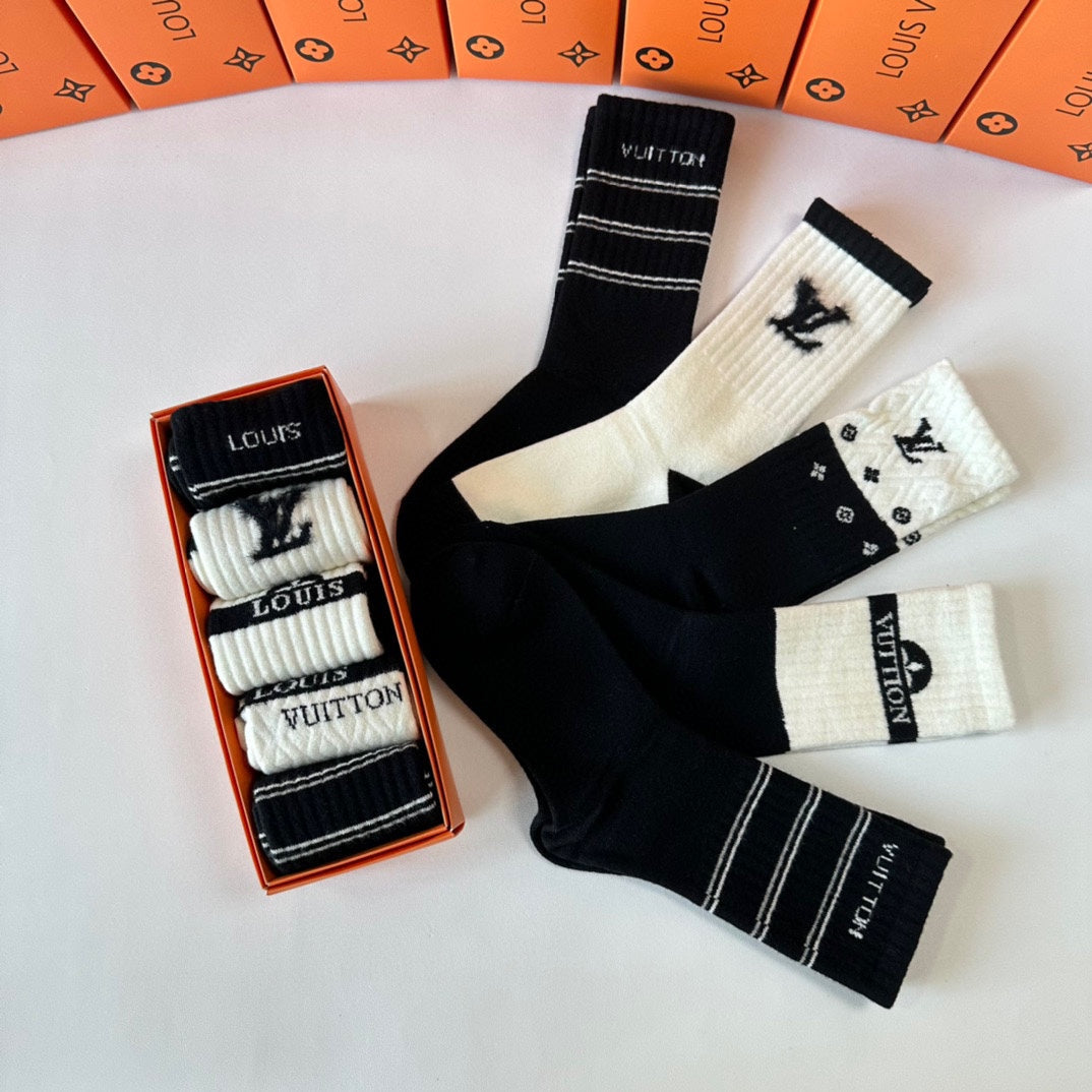 LOUIS VUITTON CREW SOCKS 407966 (1 BOX)