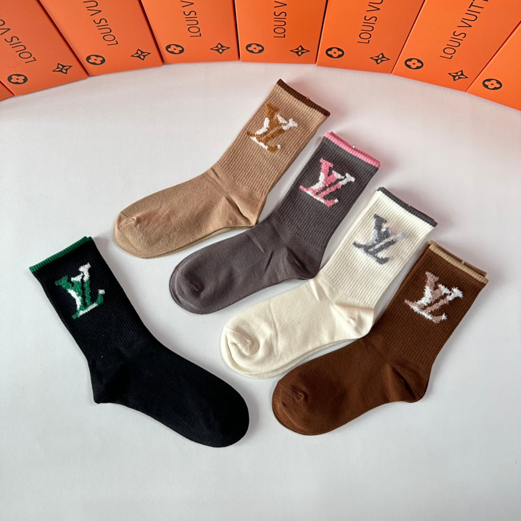 LOUIS VUITTON CREW SOCKS 411007 (1 BOX)
