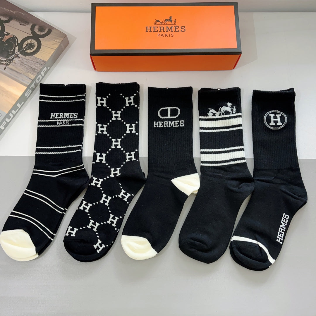 HERMES CREW SOCKS 289466 (1 BOX)