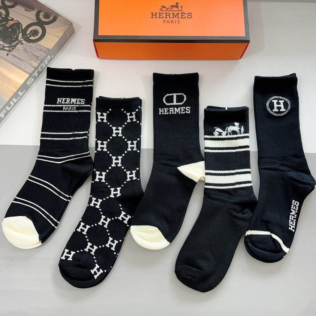 HERMES CREW SOCKS 289466 (1 BOX)