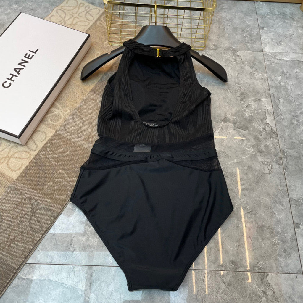 CHANEL BIKINI SWIMSUIT SET IN BLACK 573556