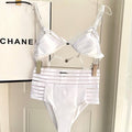 CHANEL BIKINI SWIMSUIT SET IN WHITE 608920