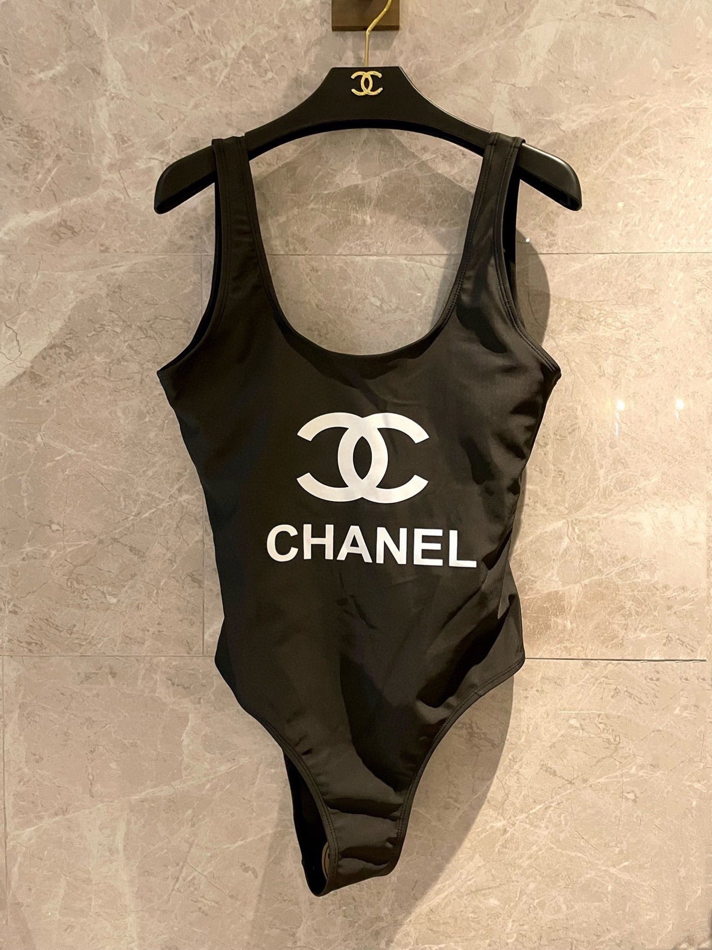 CHANEL BIKINI SWIMSUIT SET IN BLACK 109092