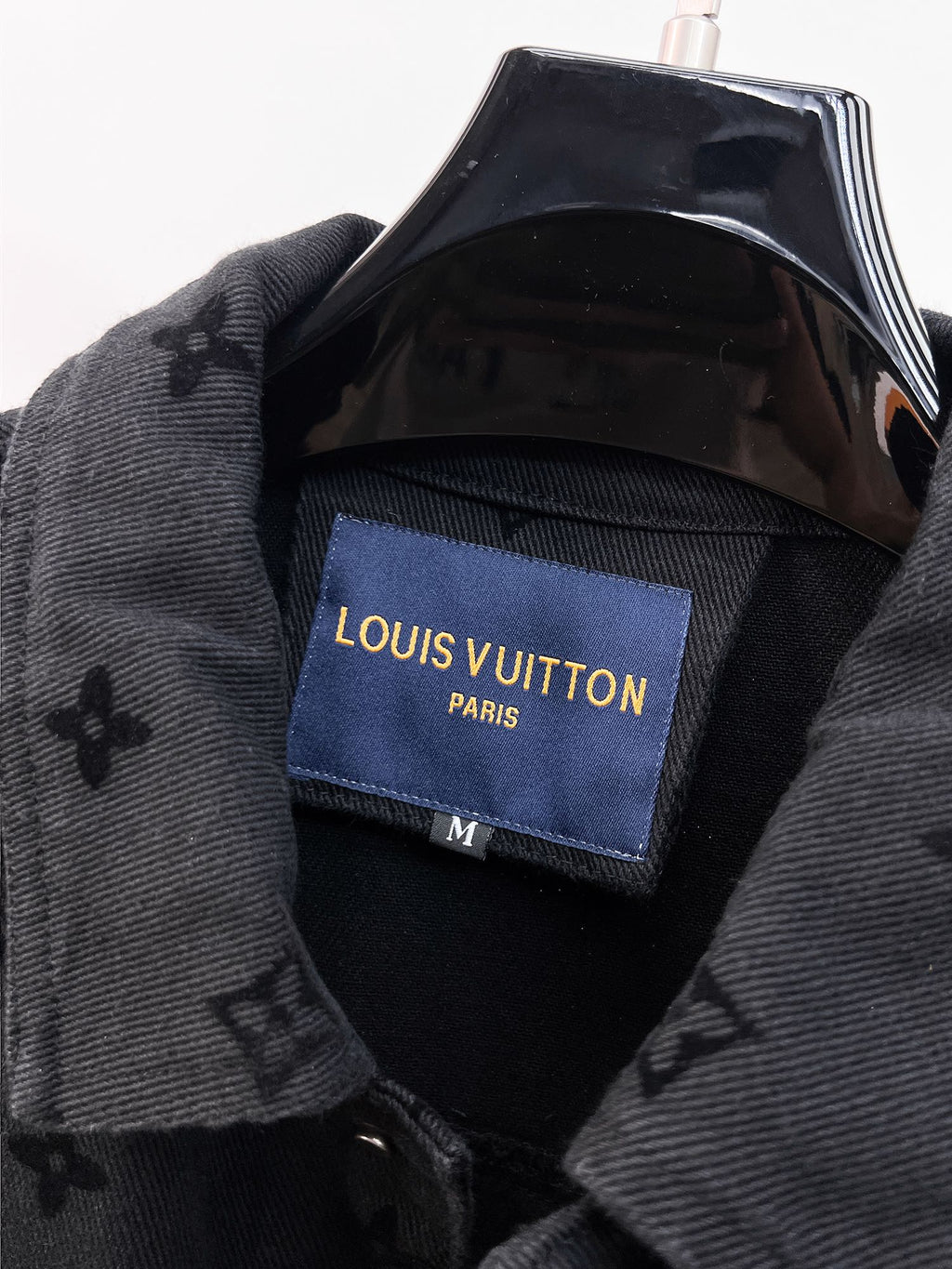 LOUIS VUITTON LV BLACK MONOGRAM DENIM JACKET 239525