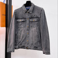 LOUIS VUITTON LV CHARCOAL BLACK DENIM JACKET 239526