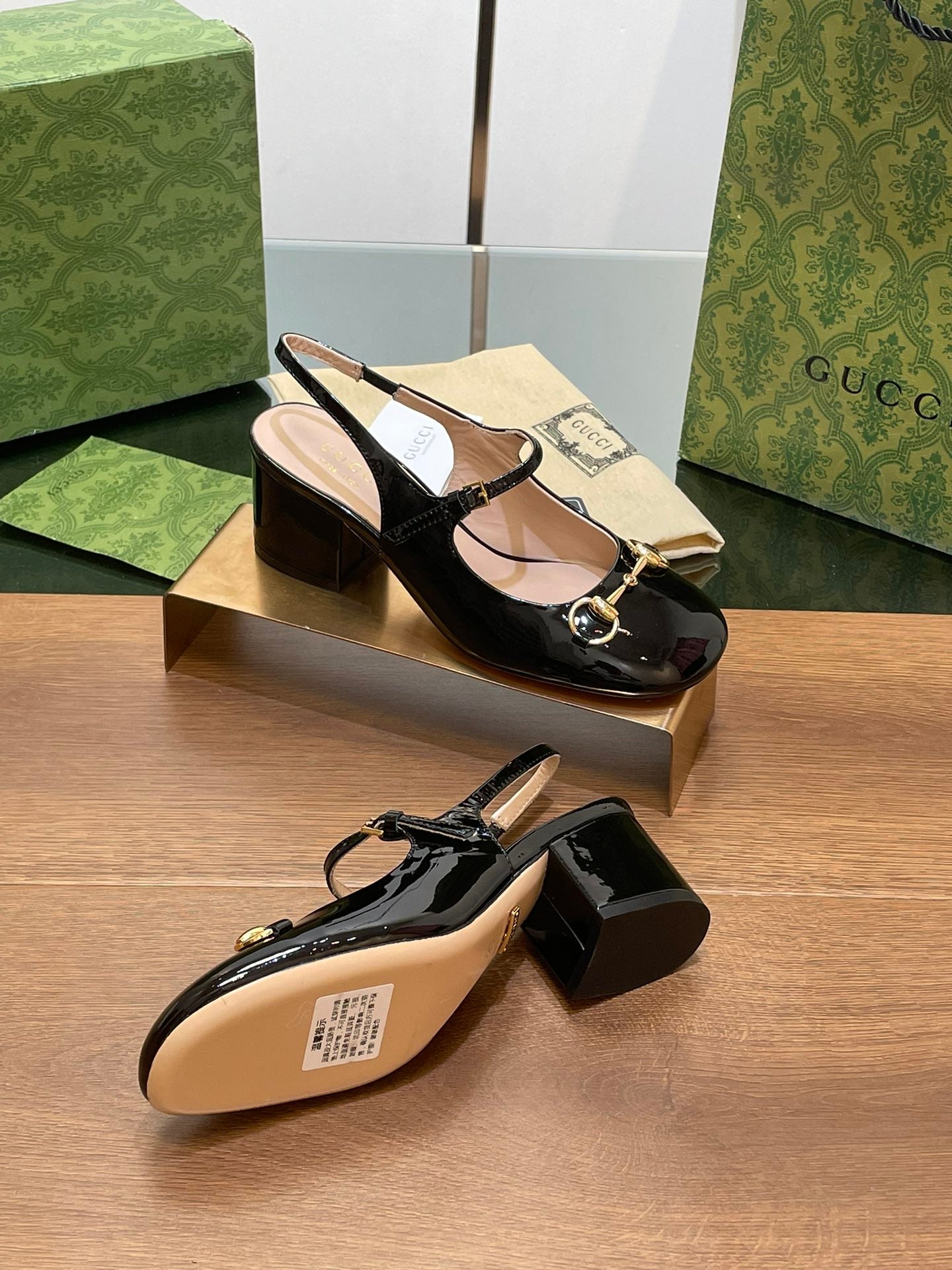 GUCCI HORSEBIT PUMP BLACK LAMBSKIN