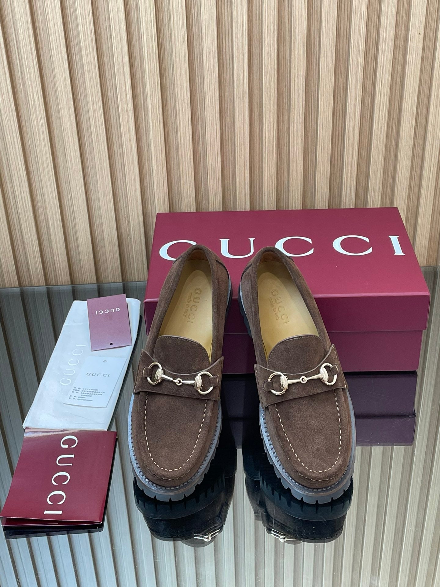 GUCCI WOMEN'S HORSEBIT LOAFERS IN DARK BROWN SUEDE