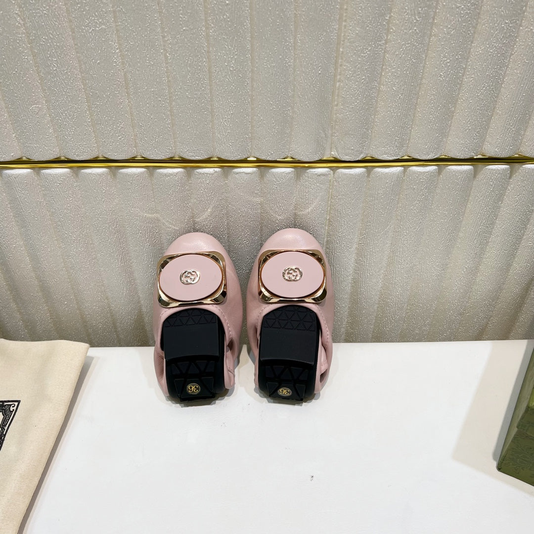 GUCCI BALLET SUPER SLIM PASTEL PINK LAMBSKIN
