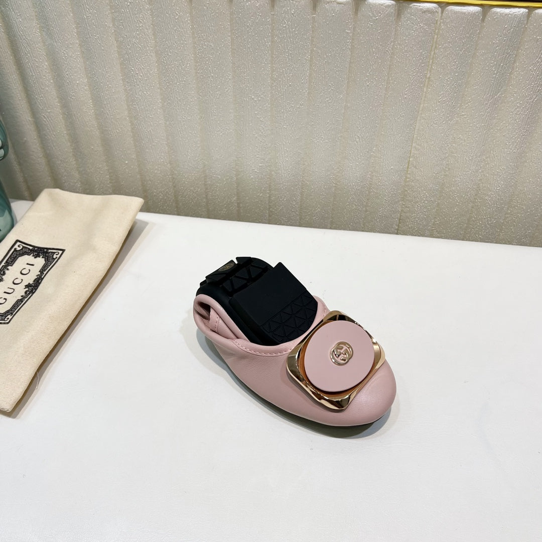 GUCCI BALLET SUPER SLIM PASTEL PINK LAMBSKIN