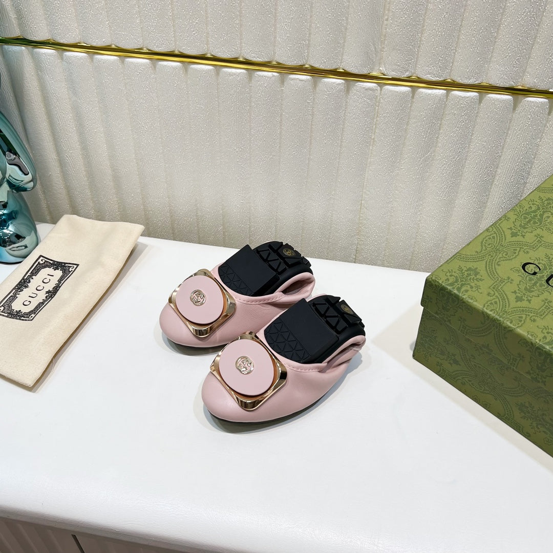 GUCCI BALLET SUPER SLIM PASTEL PINK LAMBSKIN