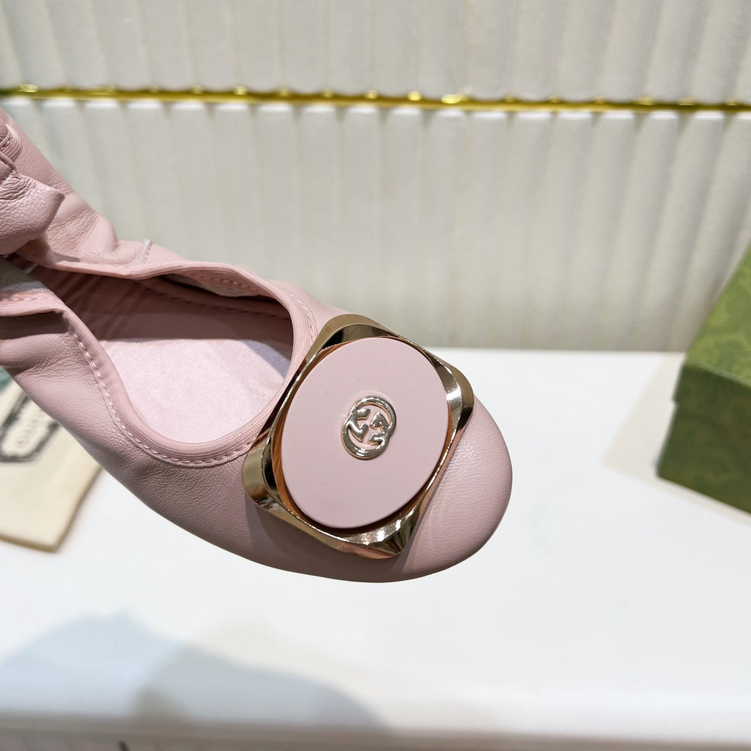 GUCCI BALLET SUPER SLIM PASTEL PINK LAMBSKIN
