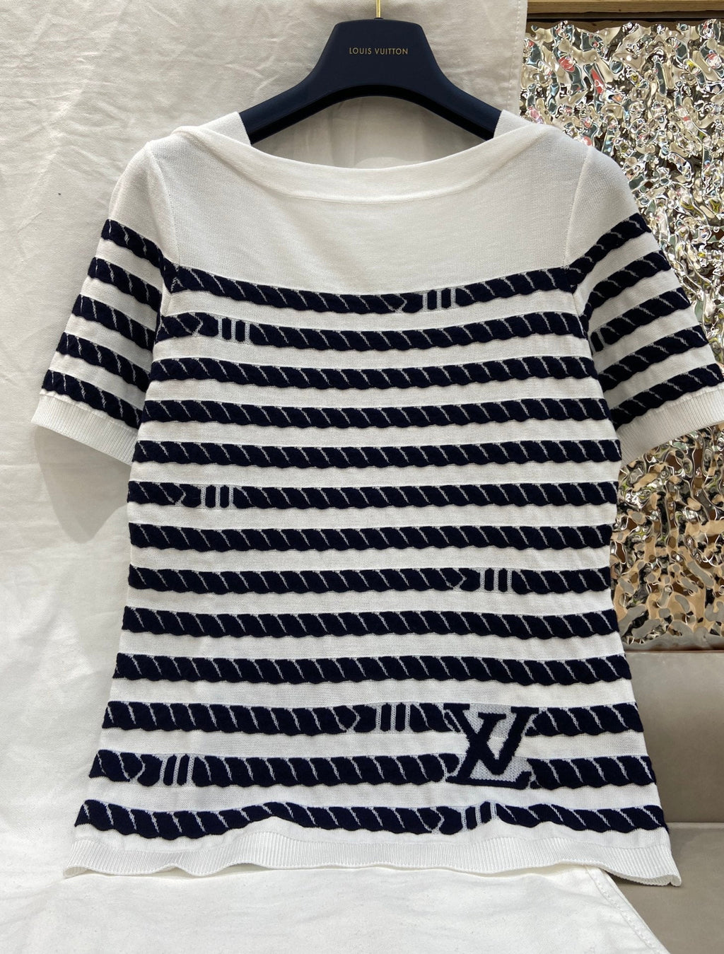 LOUIS VUITTON LV STRIPED SWEATER 25S IN TENCEL  266038