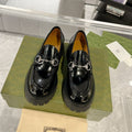 GUCCI LOAFER WITH HORSEBIT GLOSSY BLACK CALFSKIN