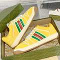 GUCCI SNEAKER IN BRIGHT YELLOW MIX COLORFUL CALFSKIN