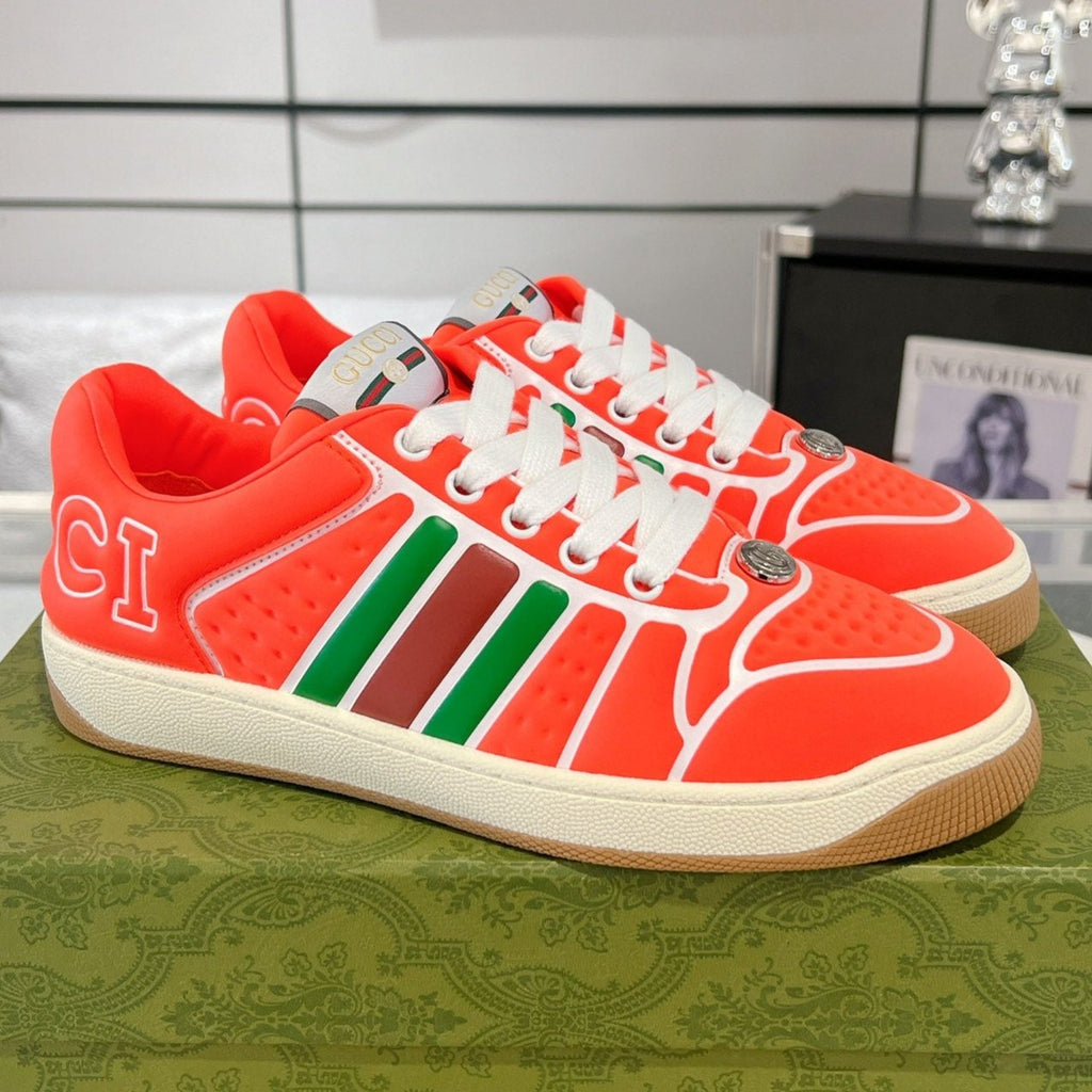 GUCCI SNEAKER IN ROSE RED MIX COLORFUL CALFSKIN