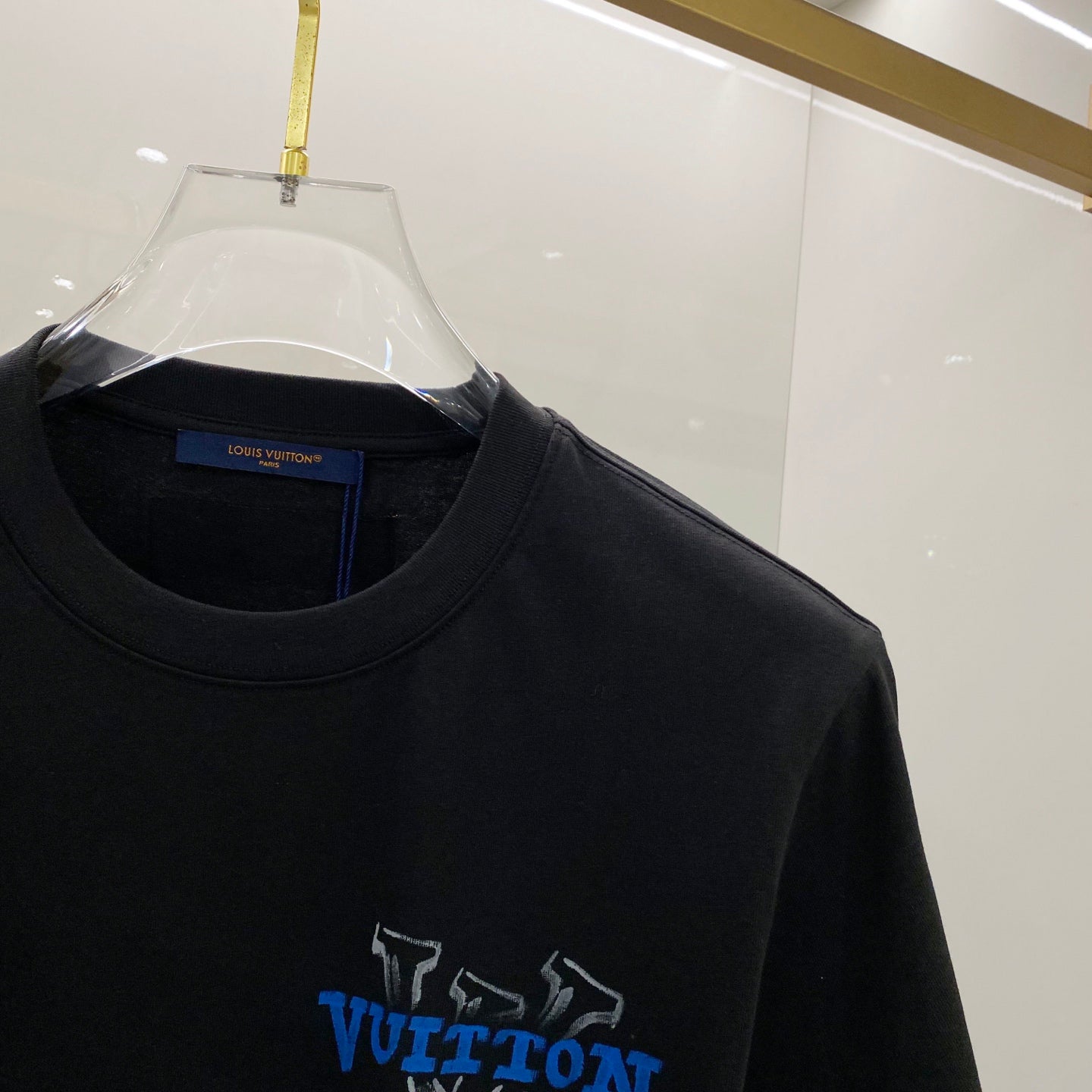 LOUIS VUITTON LV T-SHIRT BLACK COTTON 238848