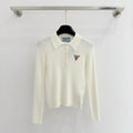 PRADA 25S LONG-SLEEVE KNITTED POLO SHIRT 294