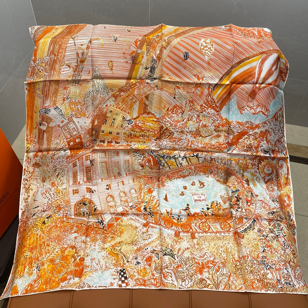 HERMES HERMES 25S SCARF 90 IN SILK 703689