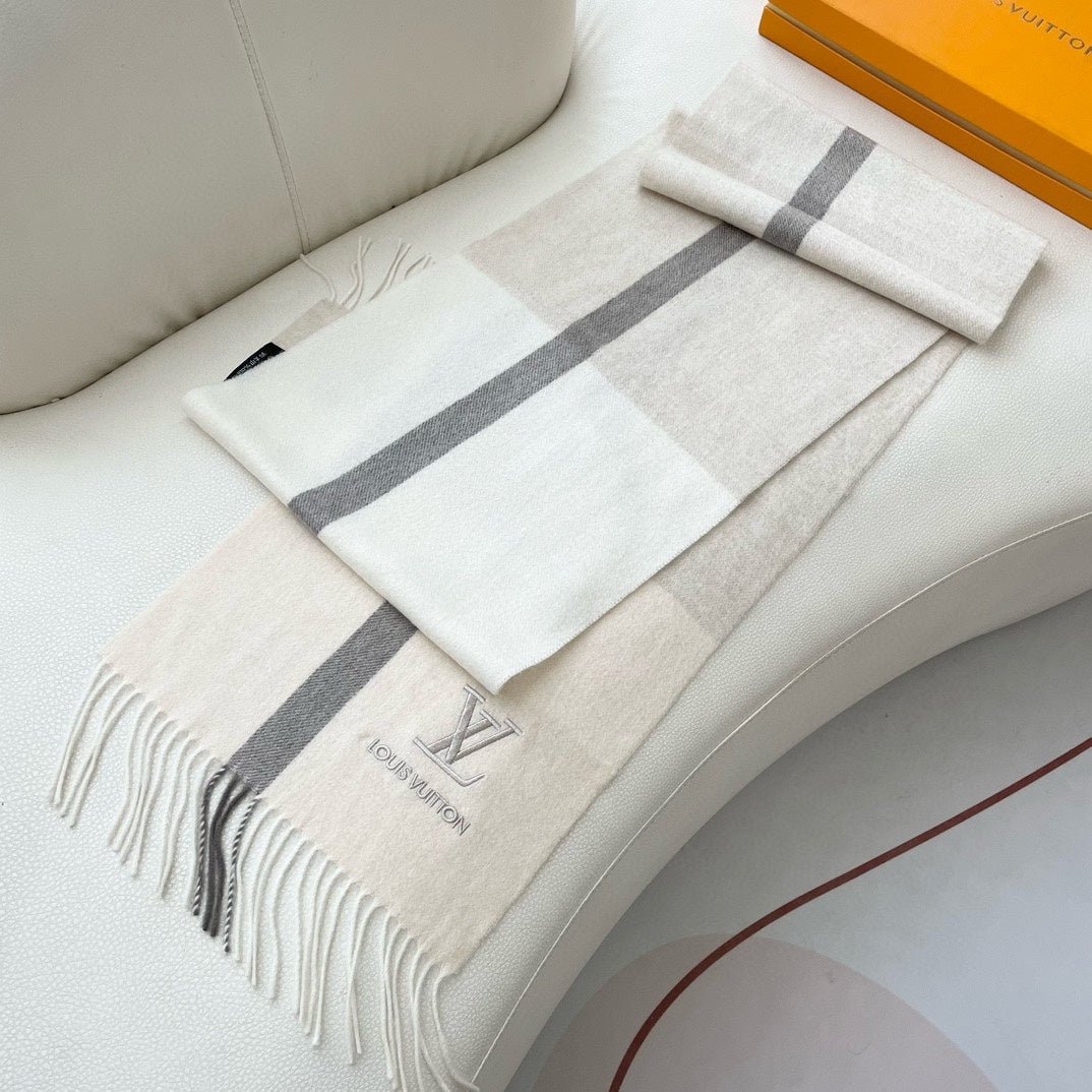 LOUIS VUITTON SCARF 180 CM IN BEIGE CASHMERE 394703