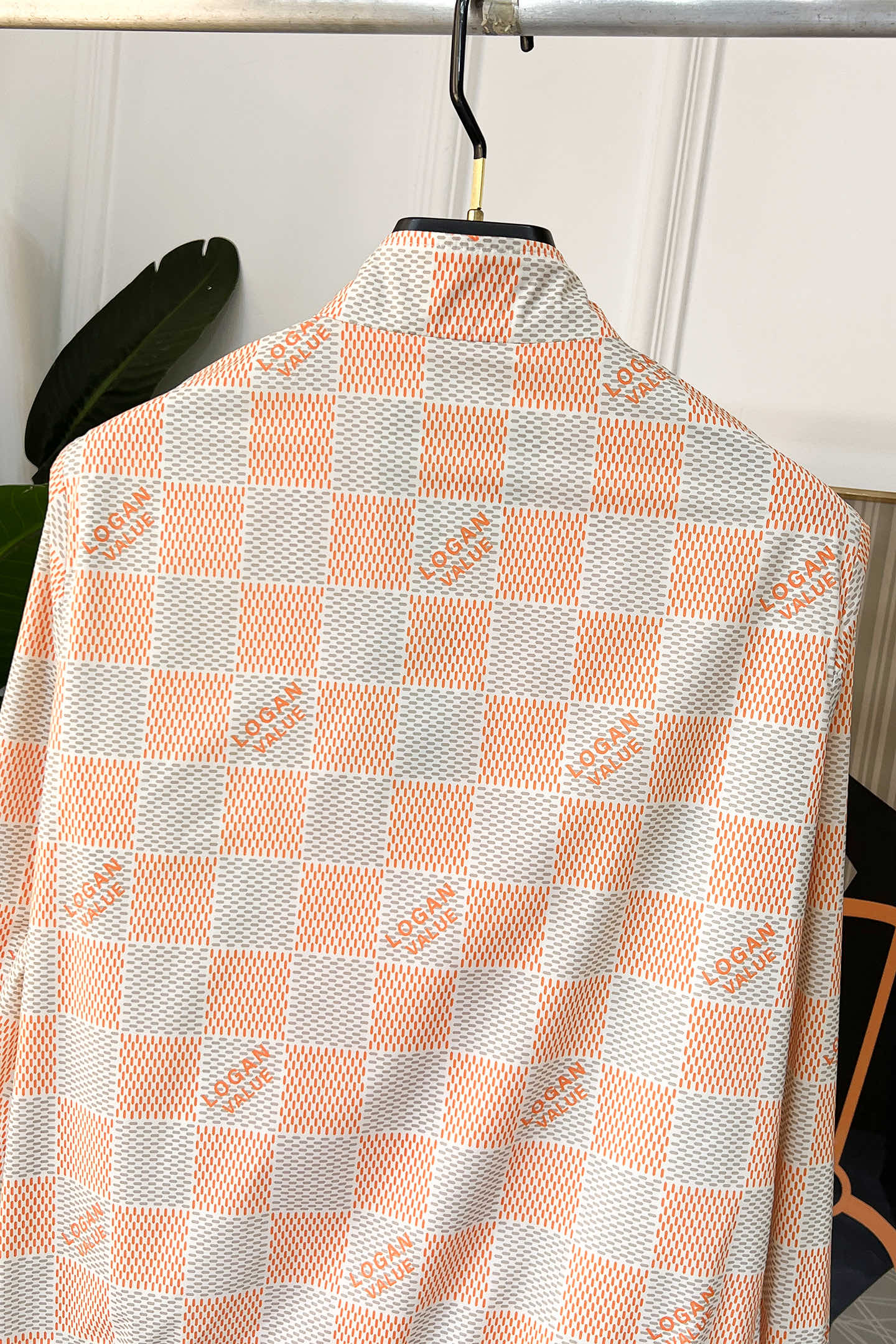 LOUIS VUITTON LV ORANGE AND GRAY DAMIER JACKET 239117