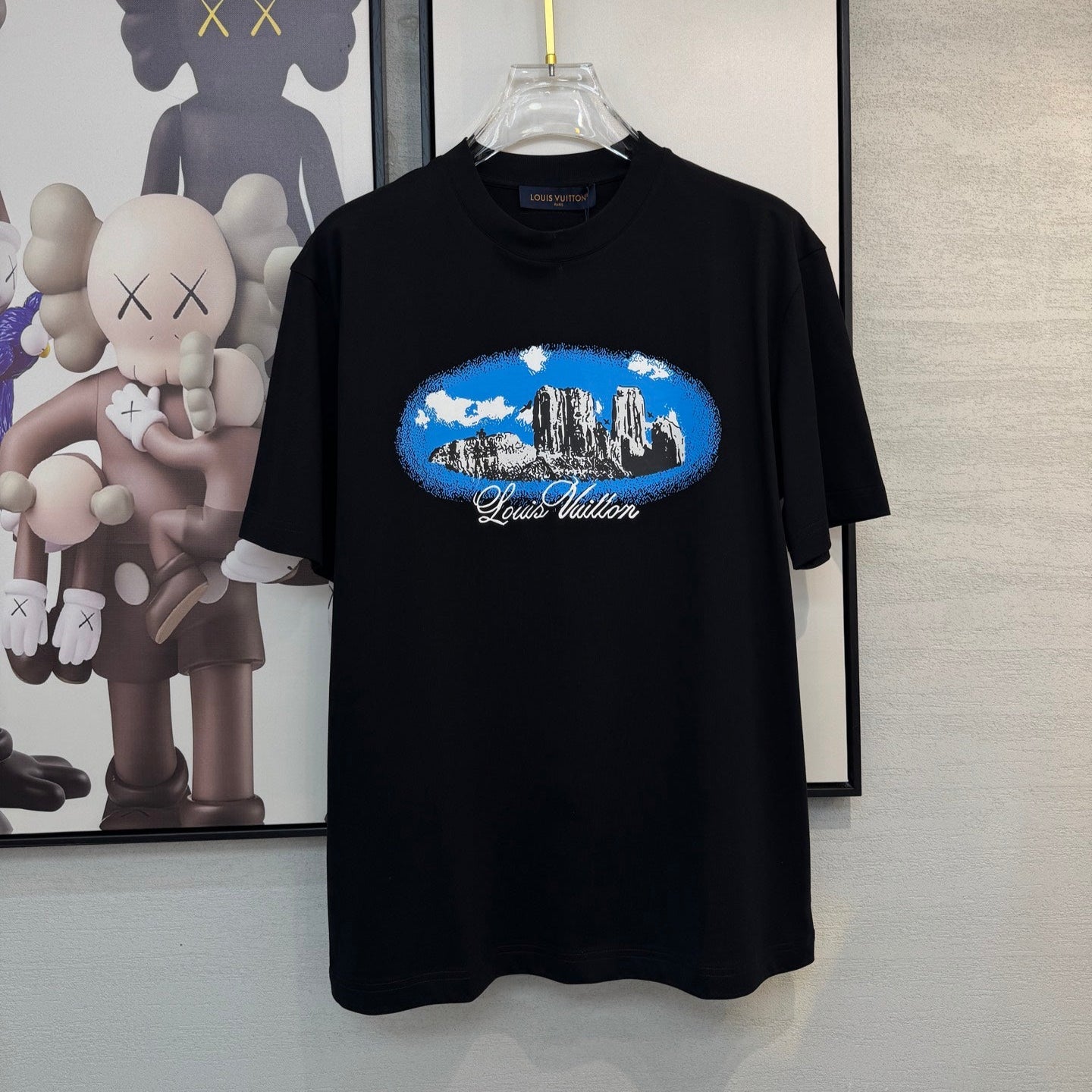 LOUIS VUITTON LV BLACK COTTON T-SHIRT 238919