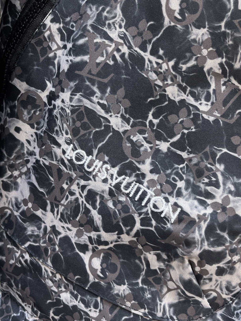 LOUIS VUITTON LV BLACK MIX WHITE MONOGRAM JACKET 239557