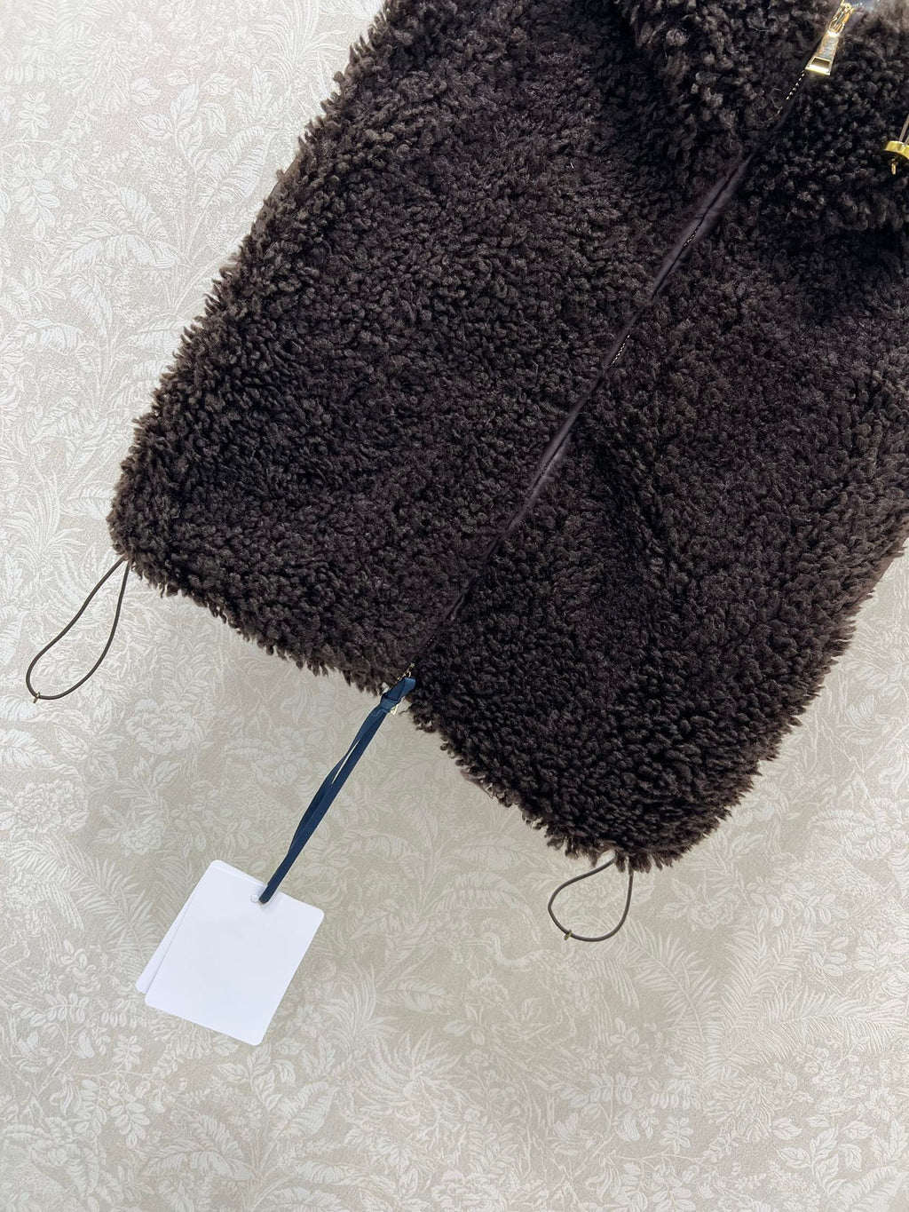 MONCLER 25S SHAGGY VEST IN BROWN 103