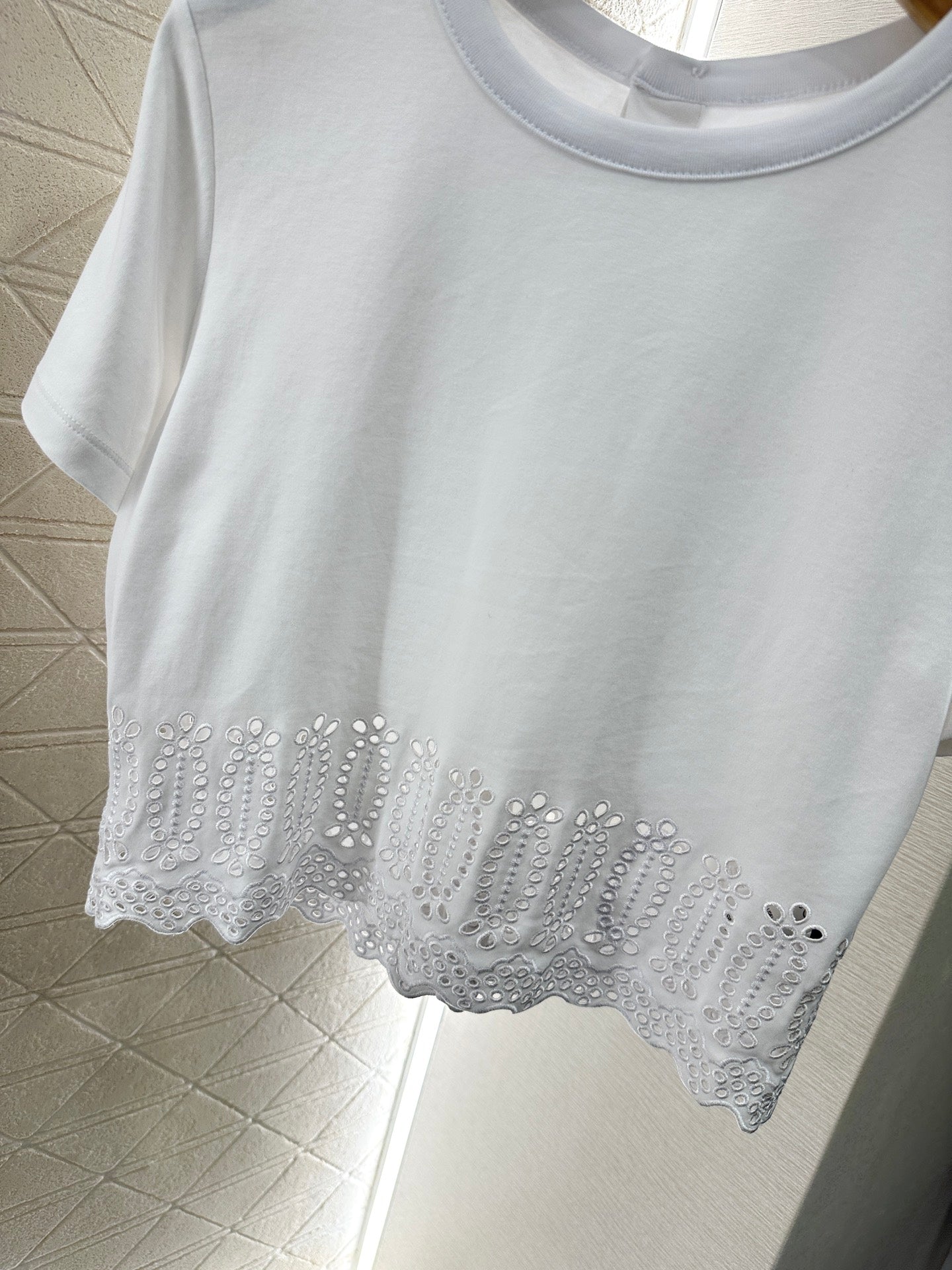 LOUIS VUITTON LV 25S EMBROIDERED CROP TEE IN COTTON 265558