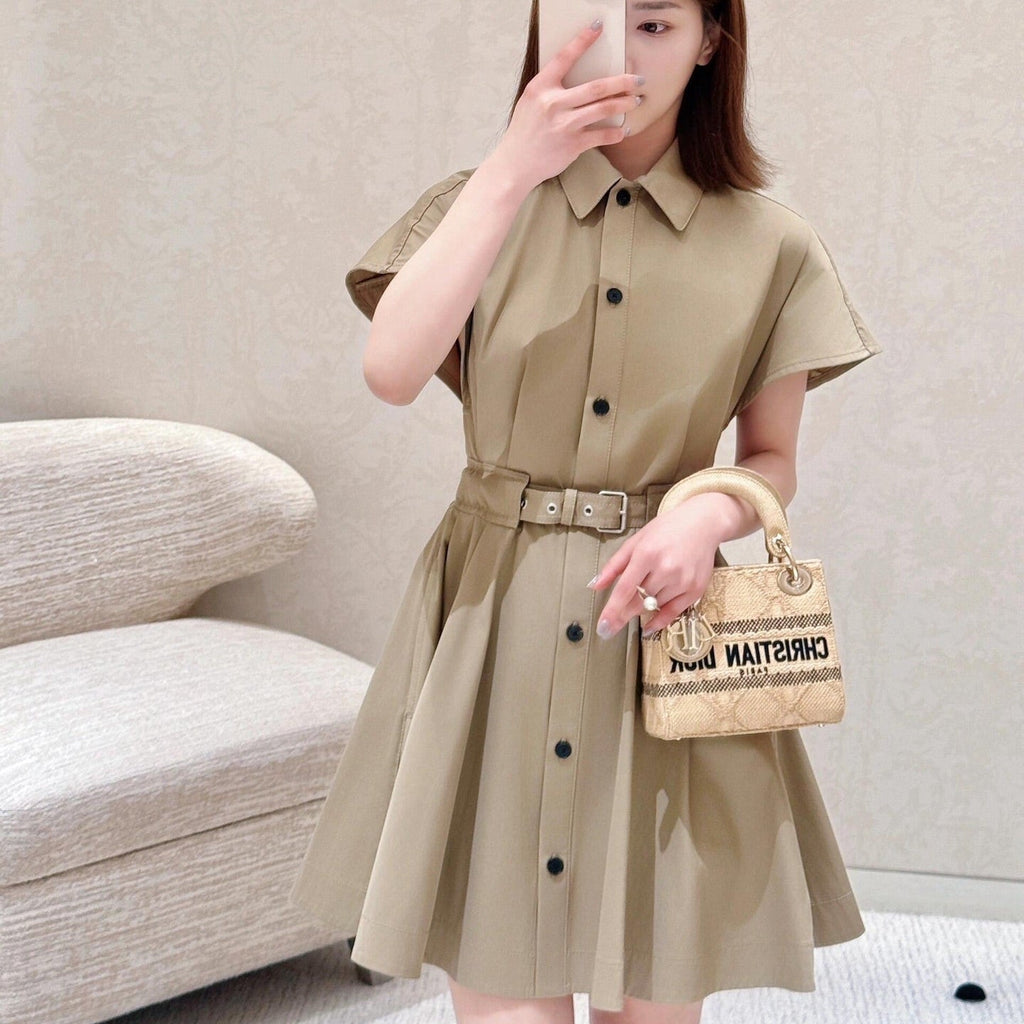 DIOR 25S PLEATED SHIRT DRESS 220902