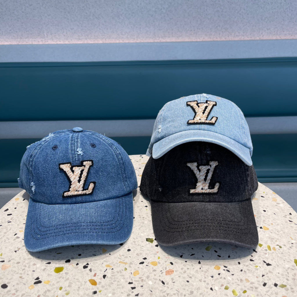 LOUIS VUITTON BASEBALL CAP IN BLACK DENIM 433087