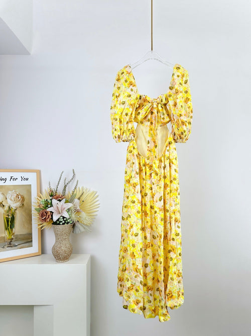 BACKLESS MIDI DRESS 25S IN LINEN 266369