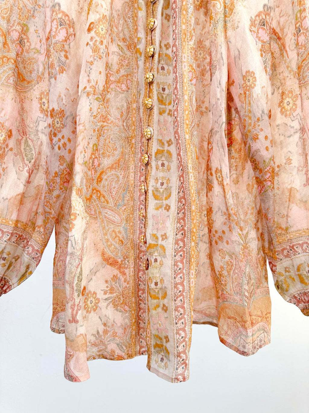 ZIMMERMANN HIGH-NECK FLARE-SLEEVE TOP 270178