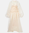 ZIMMERMANN LONG-SLEEVE PUFF-SLEEVE DRESS 270474