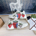 GUCCI COUPLE TRAINER WHITE CALFSKIN WITH STRAWBERRY ICON
