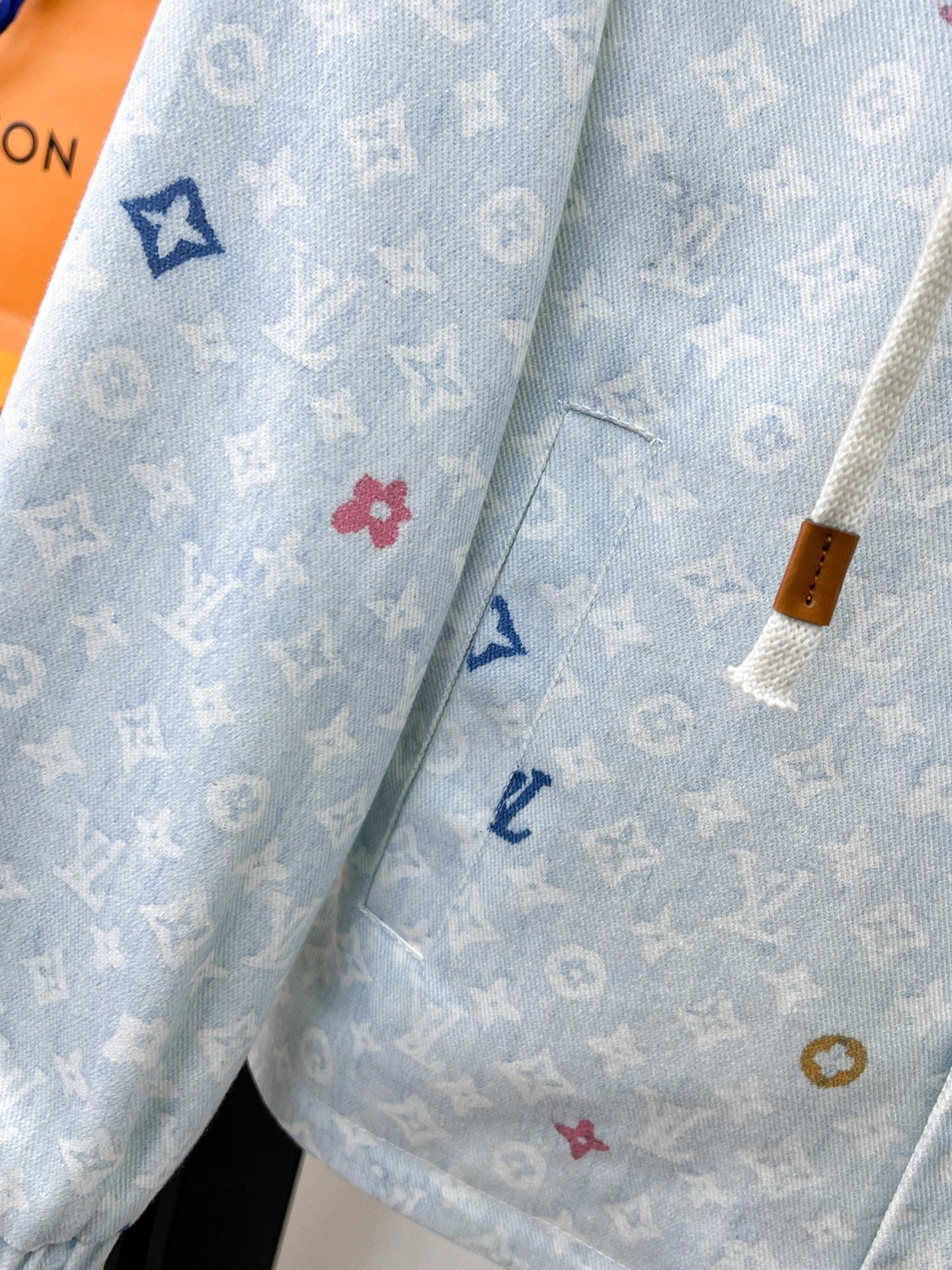 LOUIS VUITTON LV BUE PASTEL MONOGRAM DENIM JACKET 239527