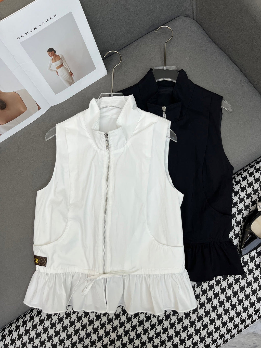 LOUIS VUITTON HIGH-NECK SLEEVELESS TOP WITH ZIP CLOSURE