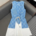 LOUIS VUITTON LV TANK DRESS BLUE 25S IN POLYESTER 266630