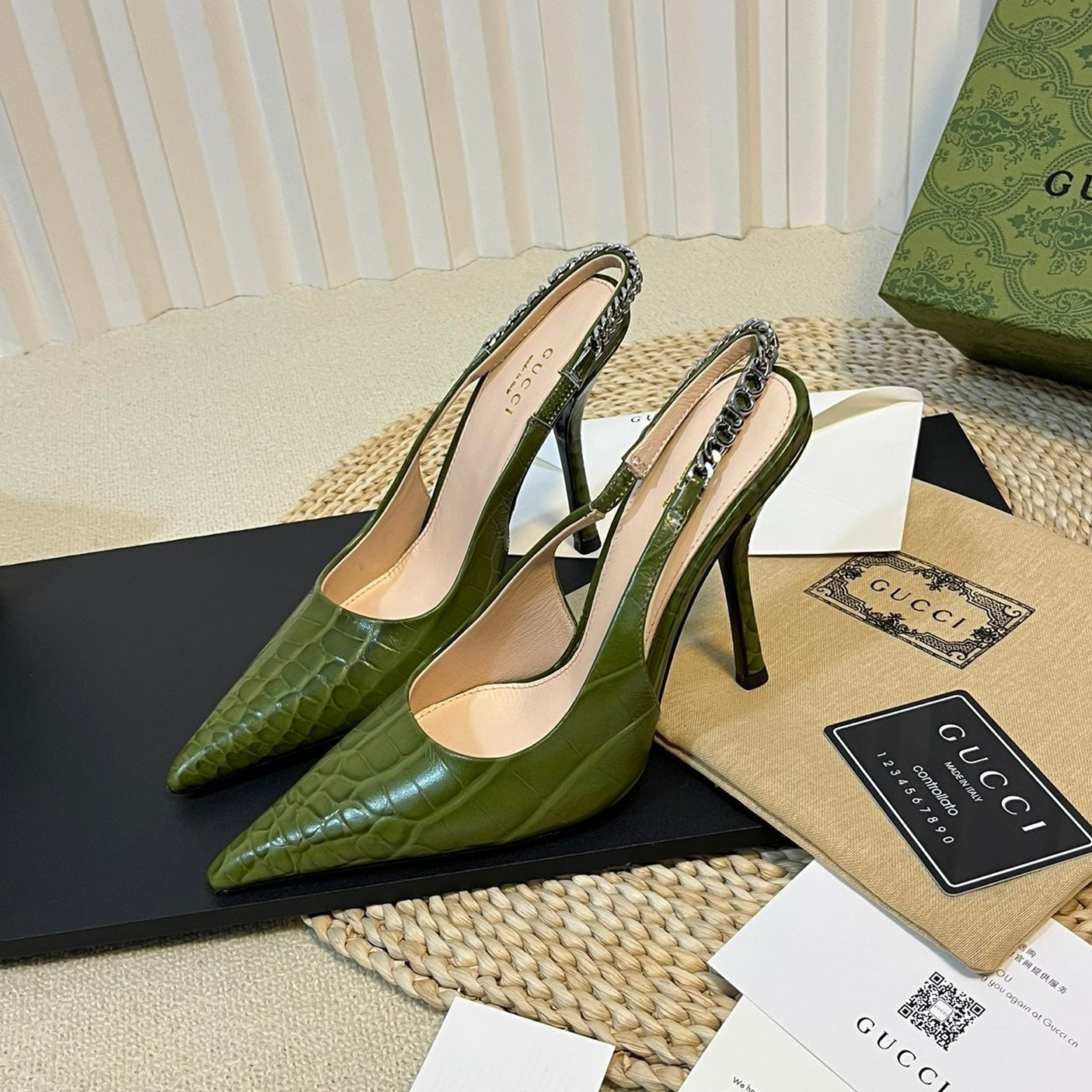 GUCCI Women's High Heels  Green Juniper