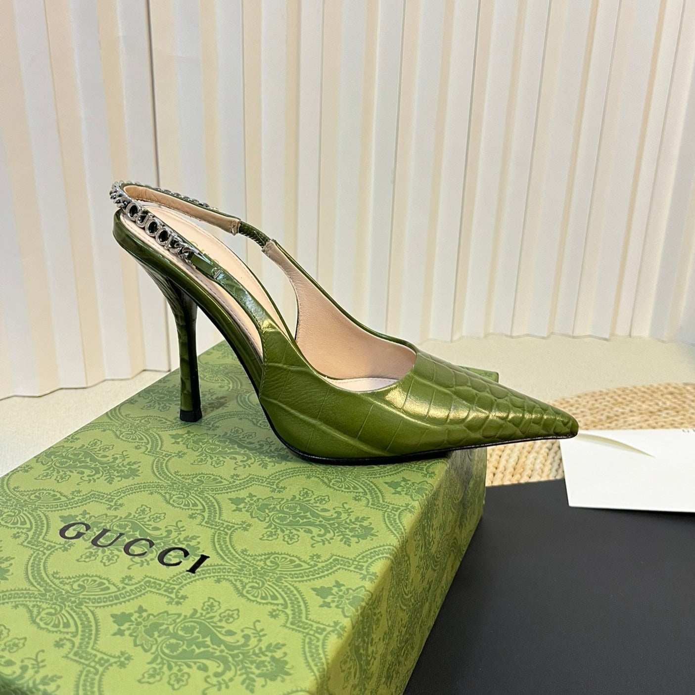 GUCCI Women's High Heels  Green Juniper