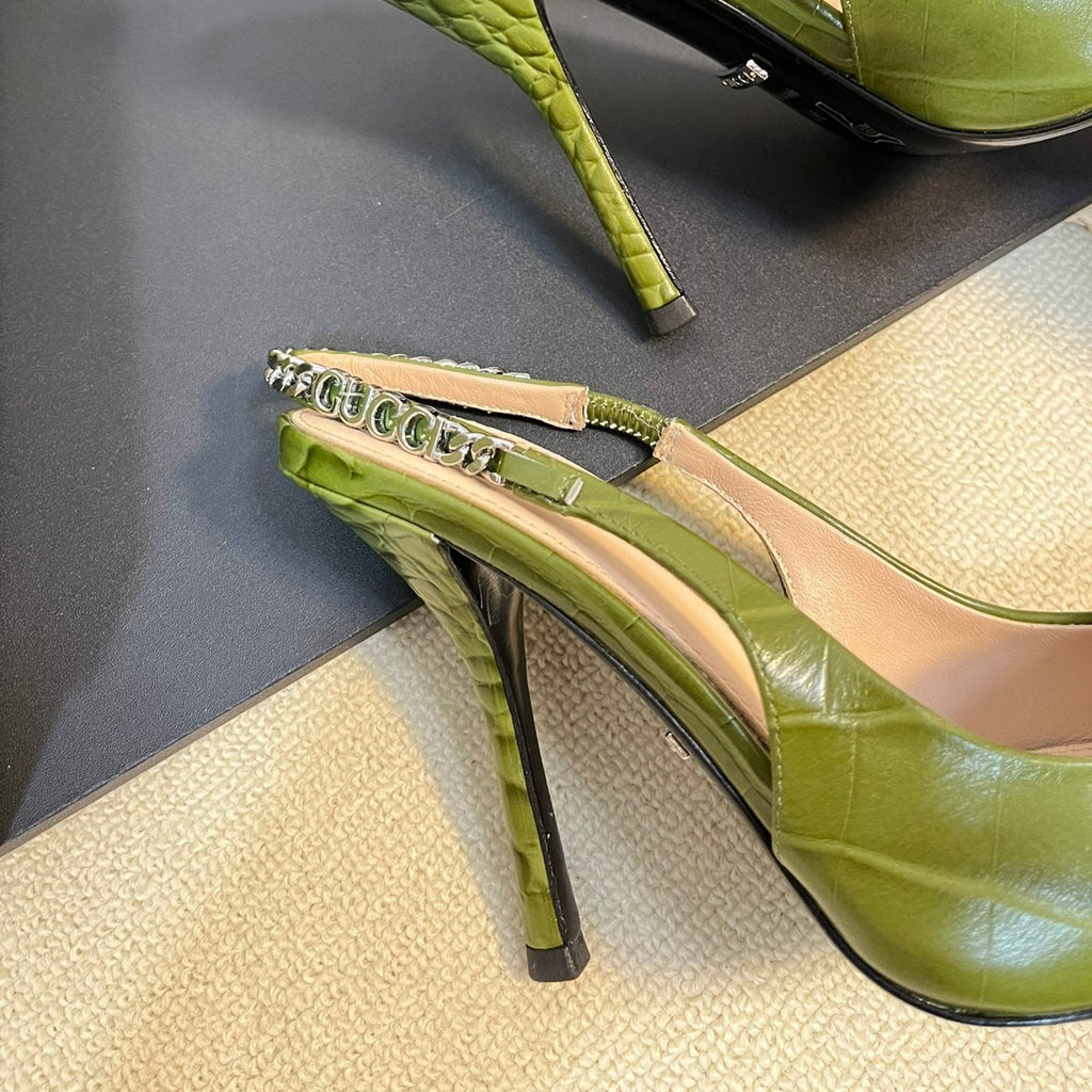 GUCCI Women's High Heels  Green Juniper