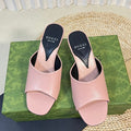 GUCCI Women's Heeled Sandals Pink Pastel
