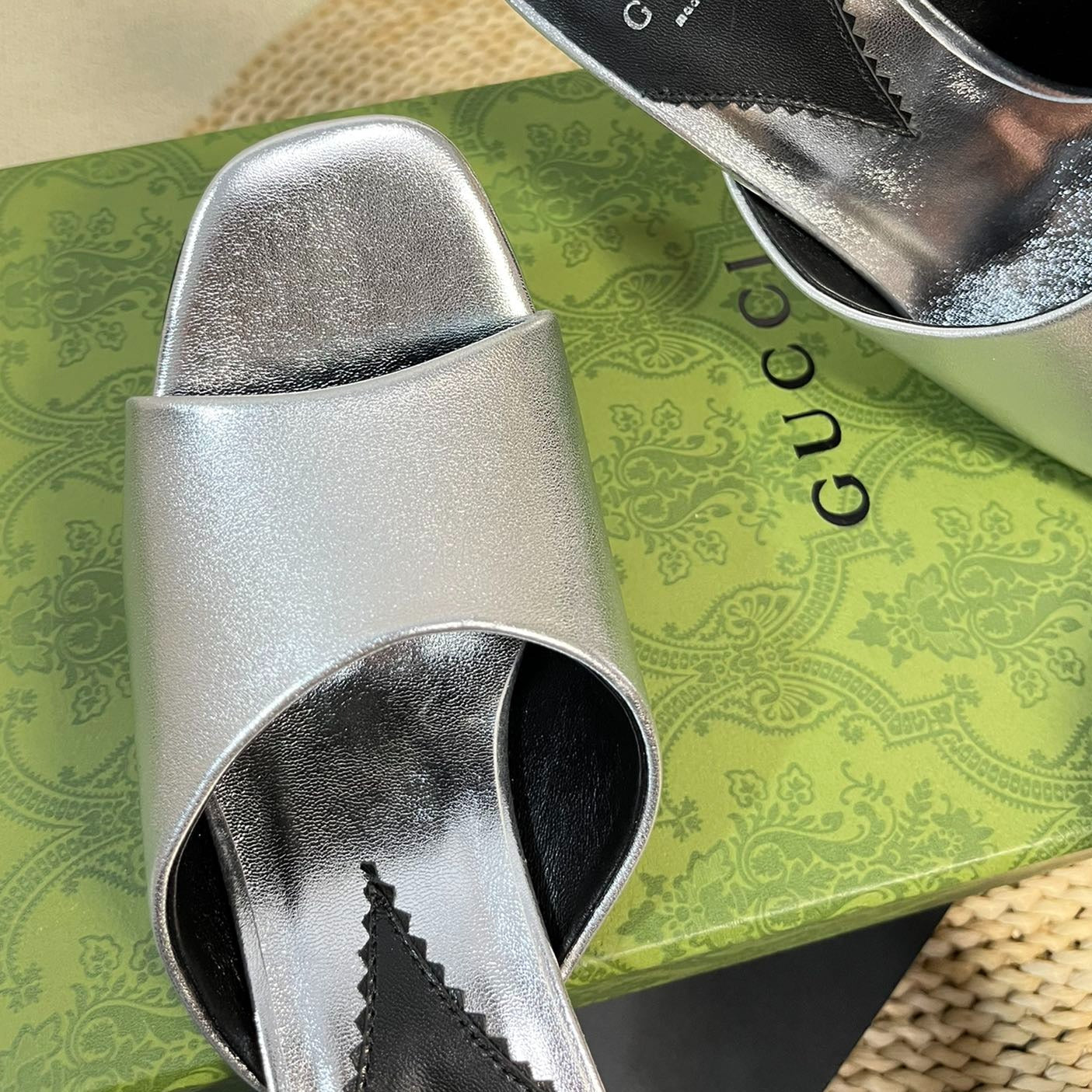 GUCCI Women's Heeled Sandals Silver