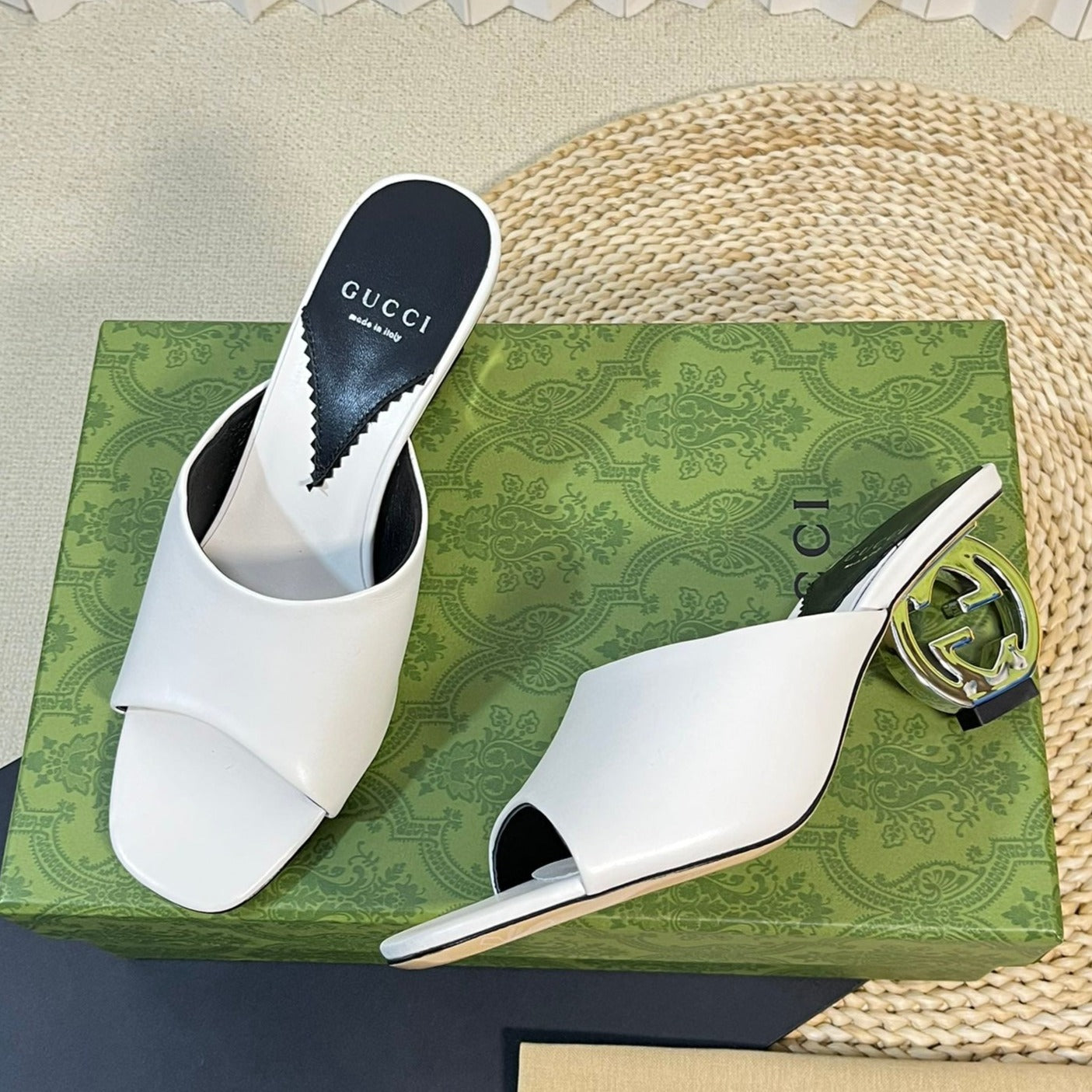 GUCCI Women's Heeled Sandals White
