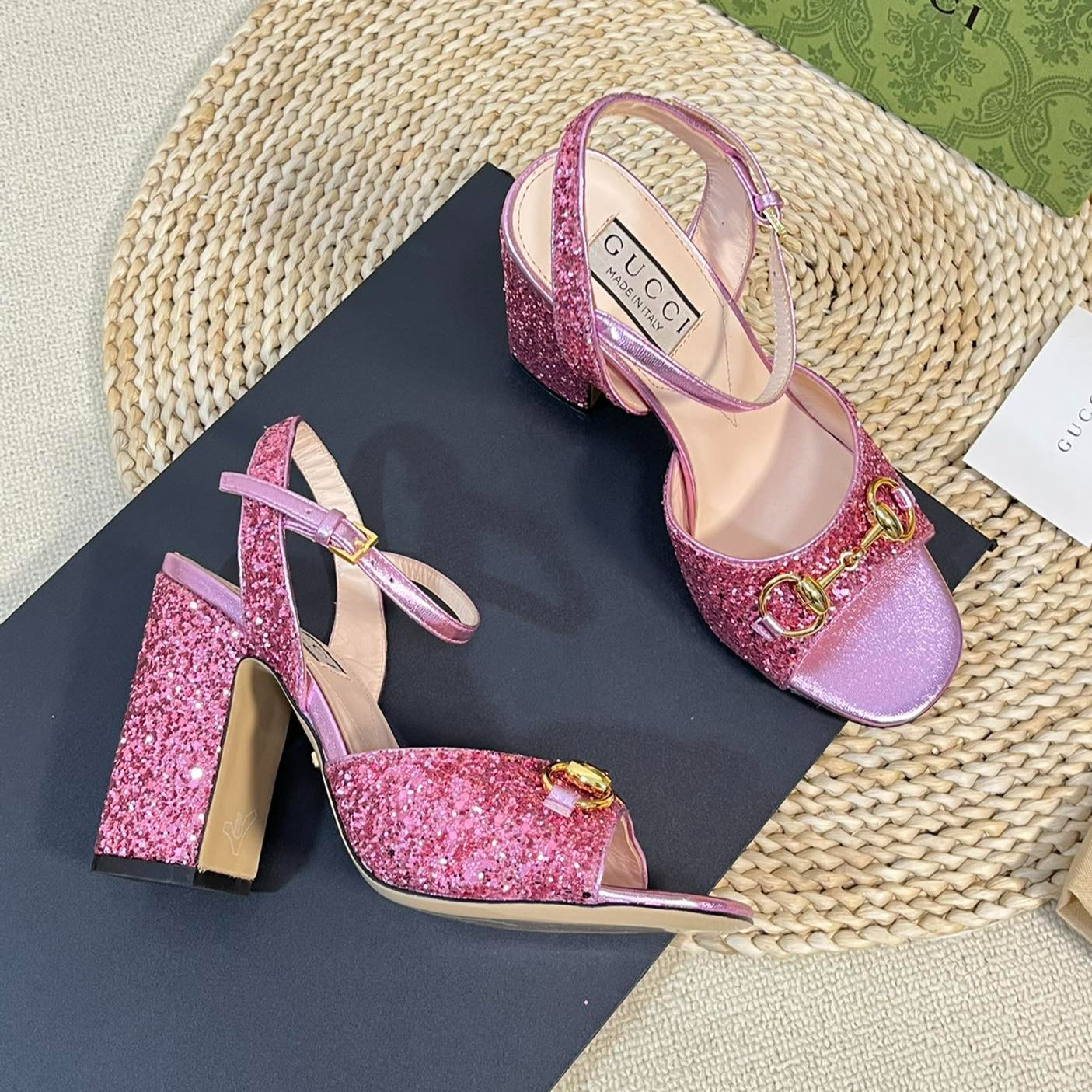 GUCCI Women Sandal High Heels Pink