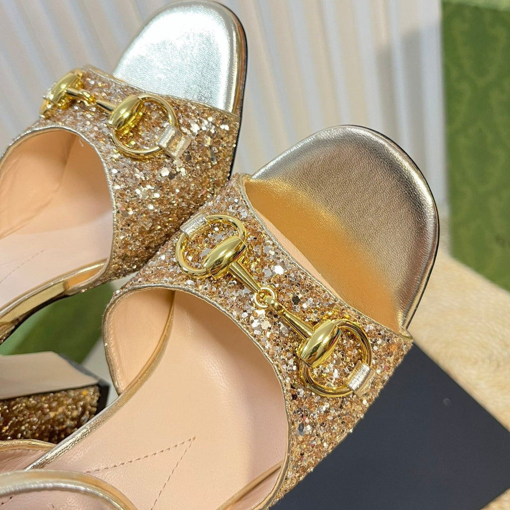 GUCCI Women Sandal High Heels Cream