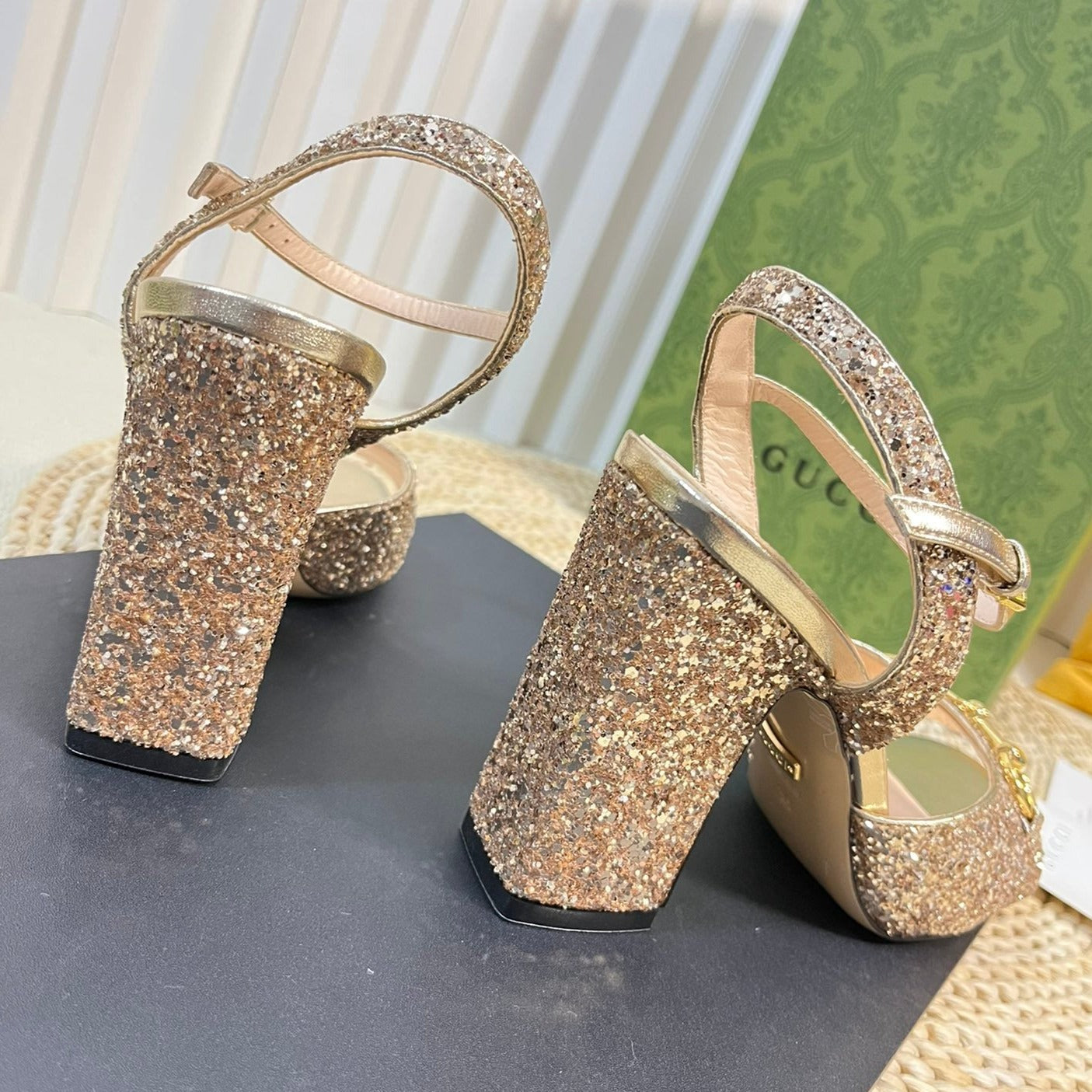 GUCCI Women Sandal High Heels Cream
