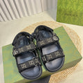 GUCCI Sandal With Double G Black Caro