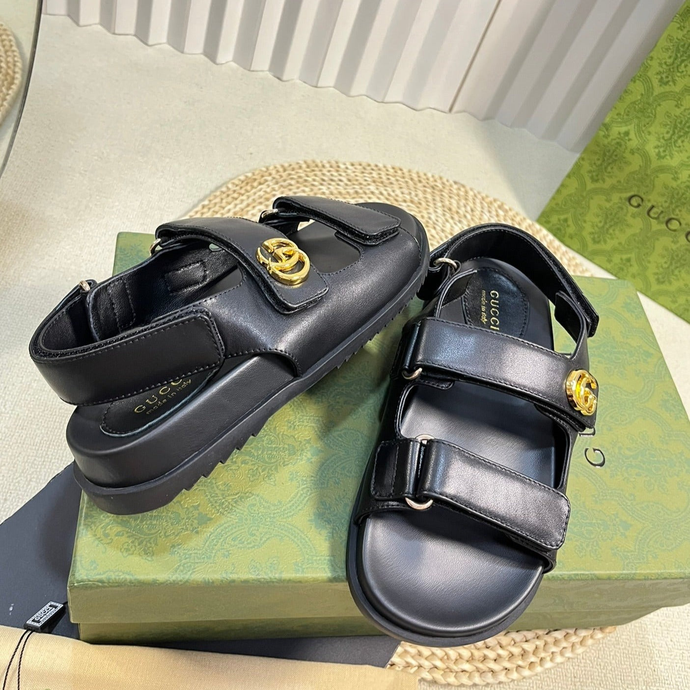 GUCCI Sandal With Double G Black